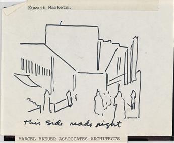 (ARCHITECTURE / MARCEL BREUER.) Archive from a late office of the architectural team of Marcel Breuer and Hamilton Smith.